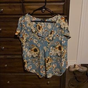 Blue sunflower top